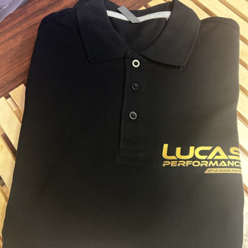 Polo Oficial Lucas Performance Black/Gold